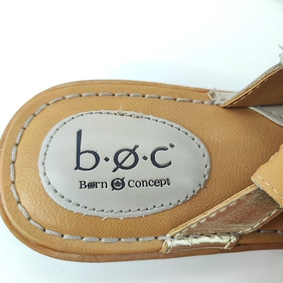 Born B.o.c Women's Concept Taupe Leather Slingback Sandals Size 8M - Picture 6 of 9